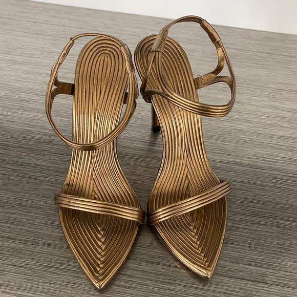 Yves Saint Laurent Shoes - Saint Laurent metallic sandals